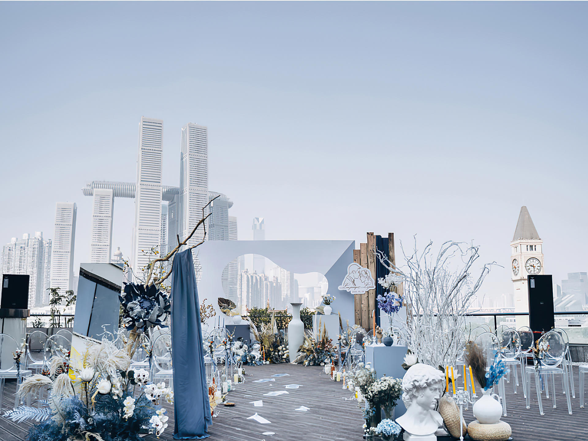 【菲林婚礼】户外雾霾蓝现代工业风爆款