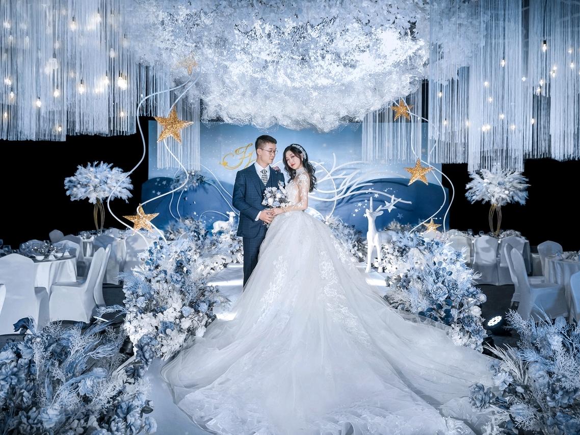 【林深时见鹿】童话色彩雾霾蓝婚礼