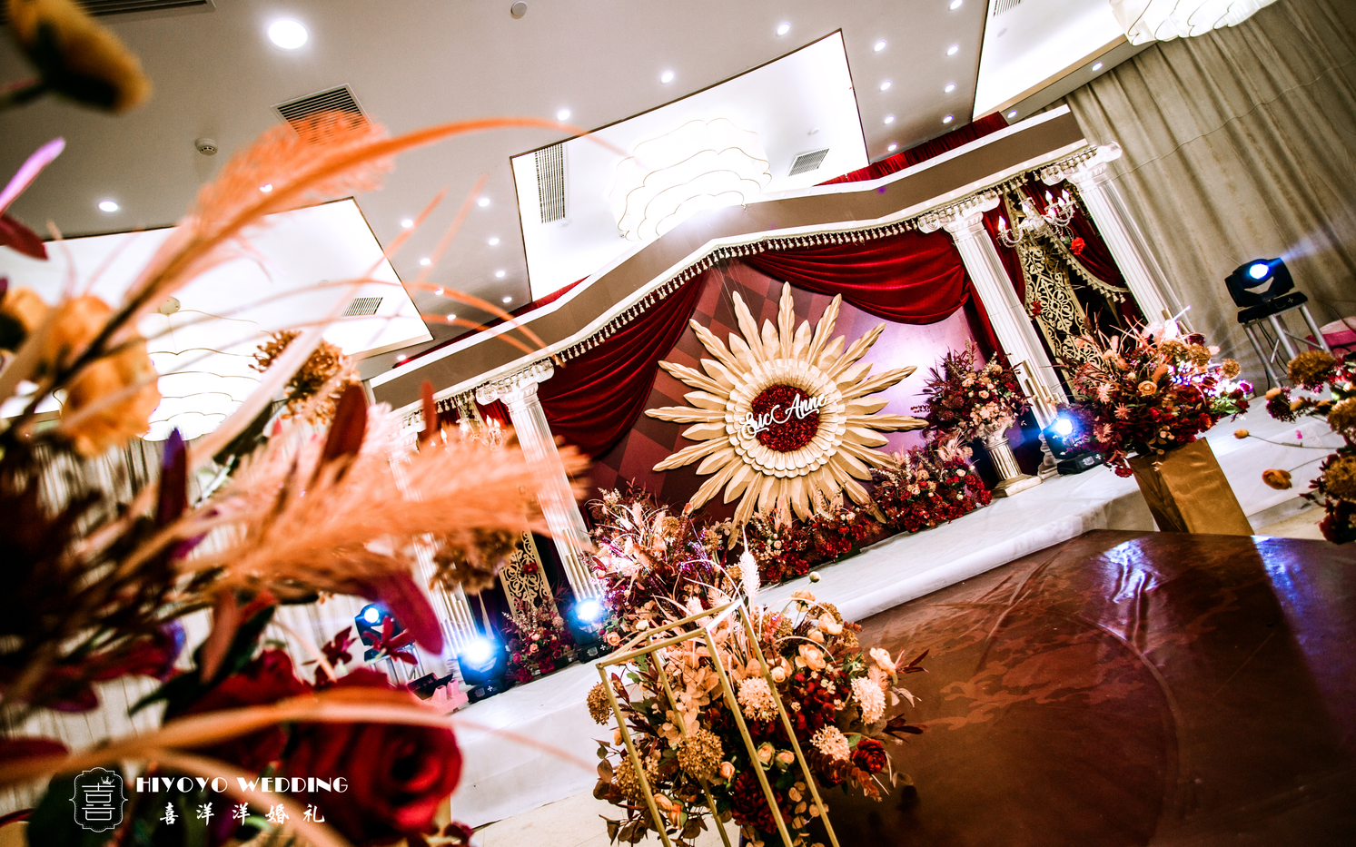 【邵武喜洋洋婚礼】红色室内时尚大气欧式婚礼