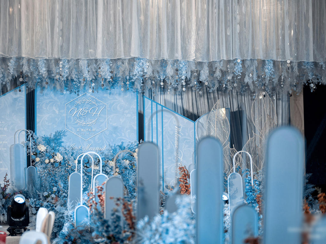 花田唯汀/蓝色小清新婚礼