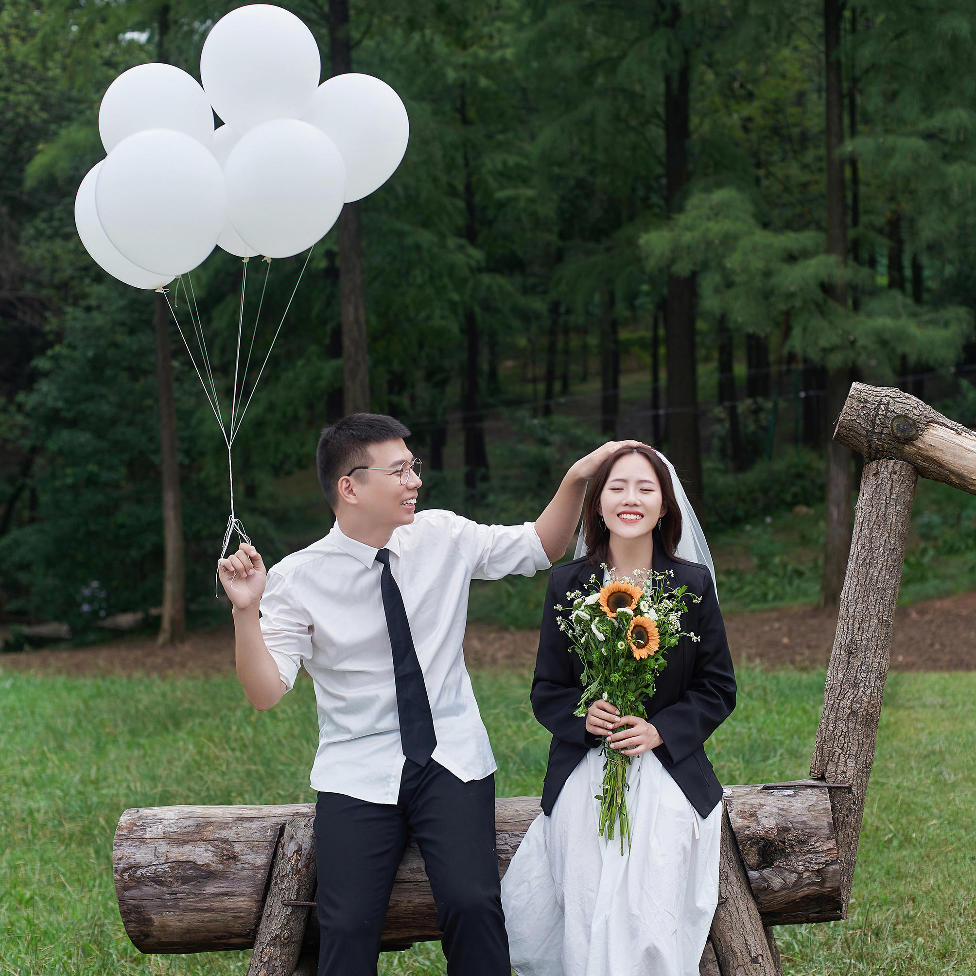喜欢的氧气小清新森系婚纱照