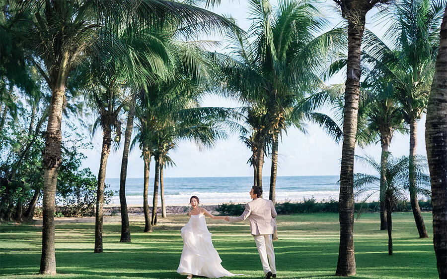 听海风和椰林在轻轻吟唱