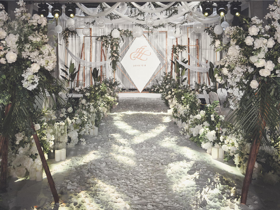 小预算 温馨白绿色系婚礼