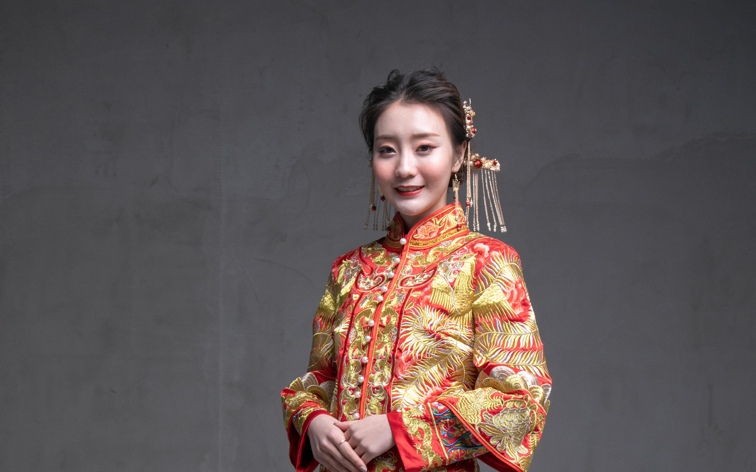 明星同款韩雯雯同款中式秀禾