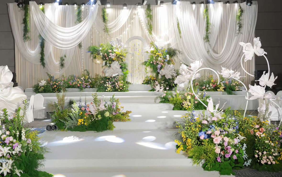 小清新風(fēng)格白綠色婚禮