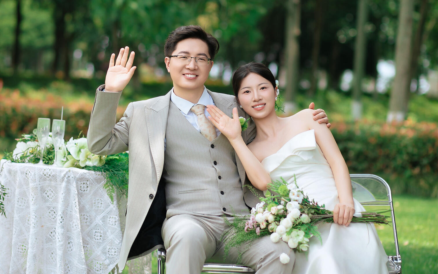 草坪系列客片欣赏！石家庄婚纱照推荐商家