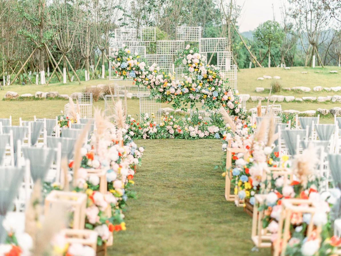 ins风简约时尚 高设计感的户外婚礼 一价全包