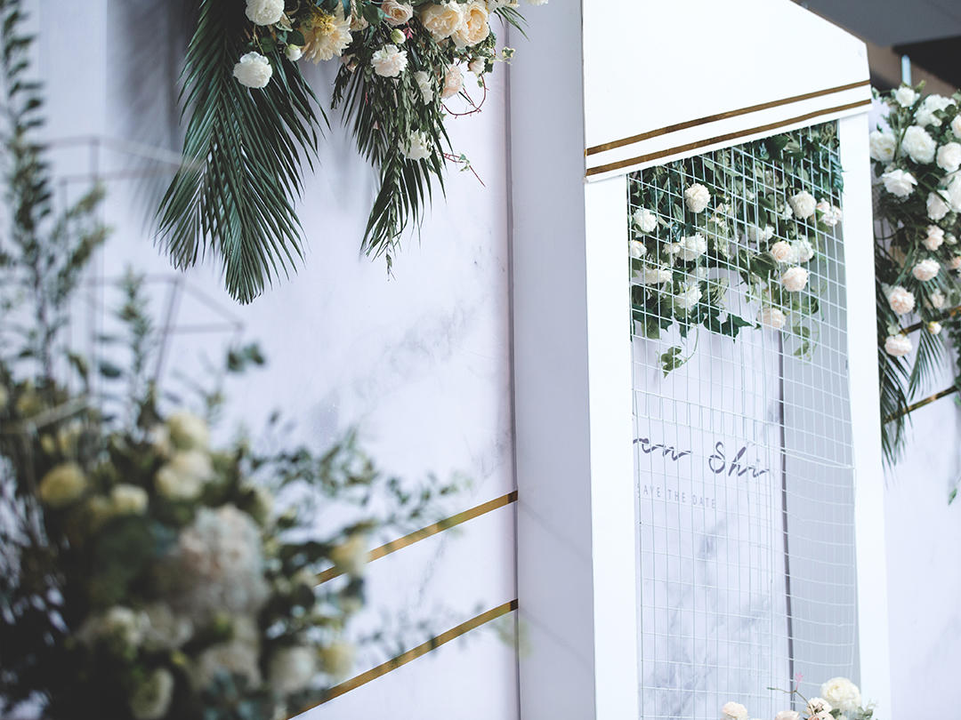 婚礼爆款  小清新色系  白绿简约风