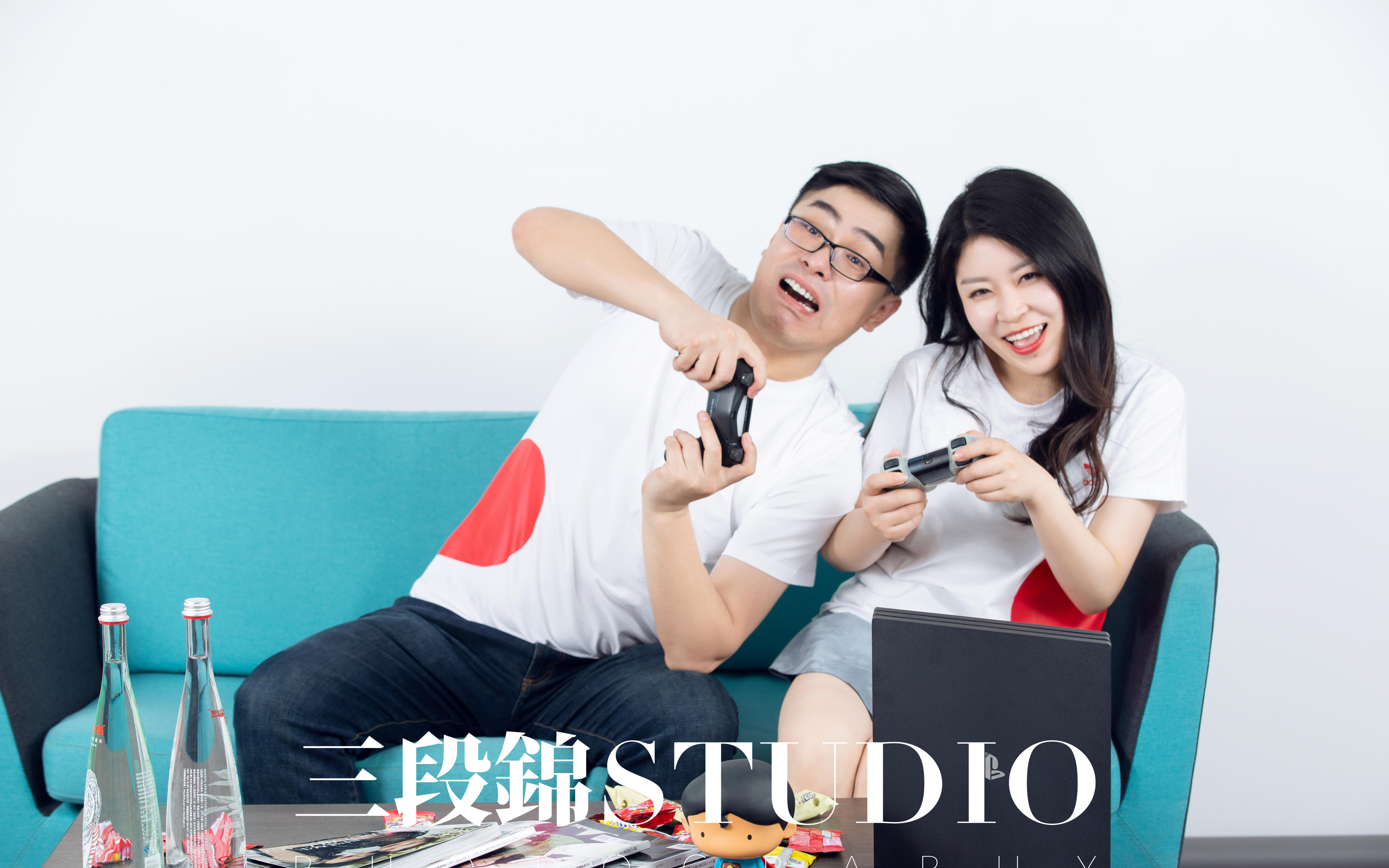 陈飒和徐鑫婚纱照沈阳夜拍