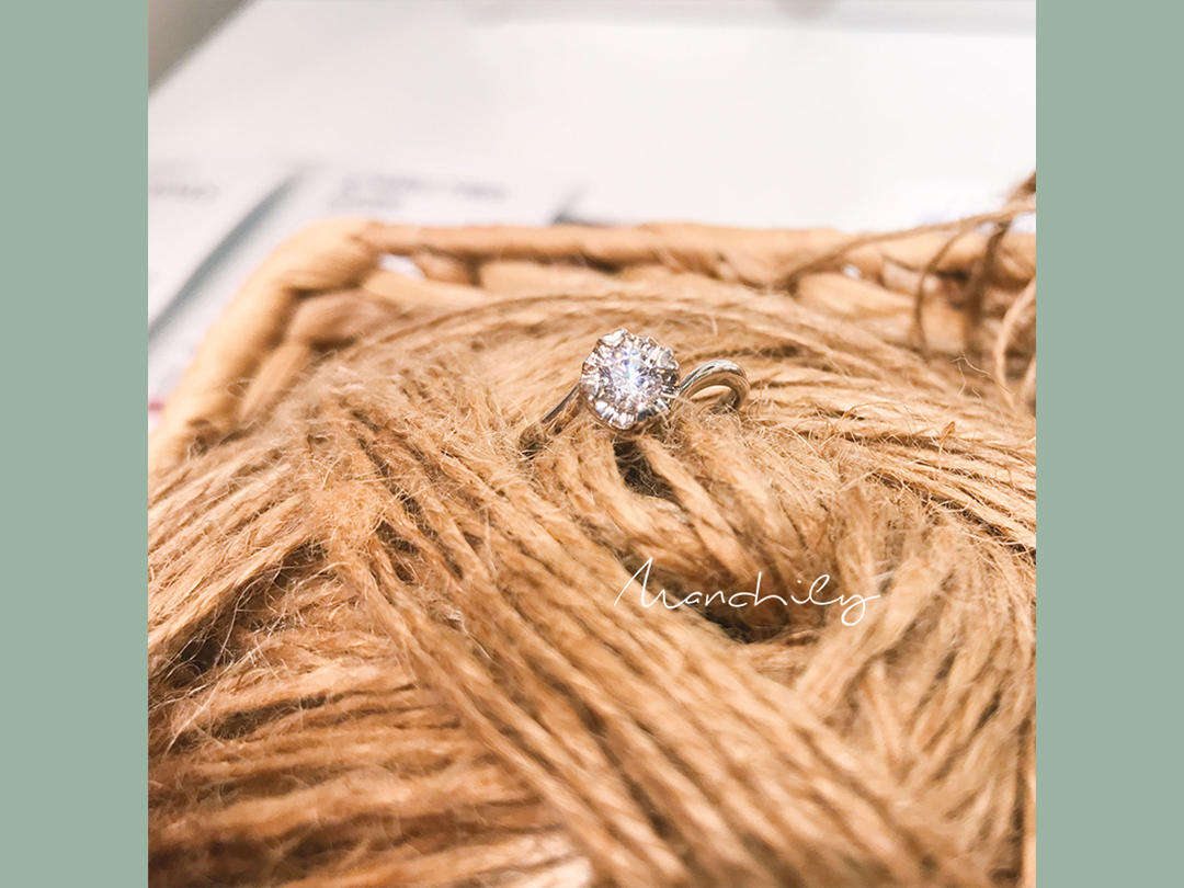 为爱告白 | 原创定制简约求婚结婚18k金钻戒