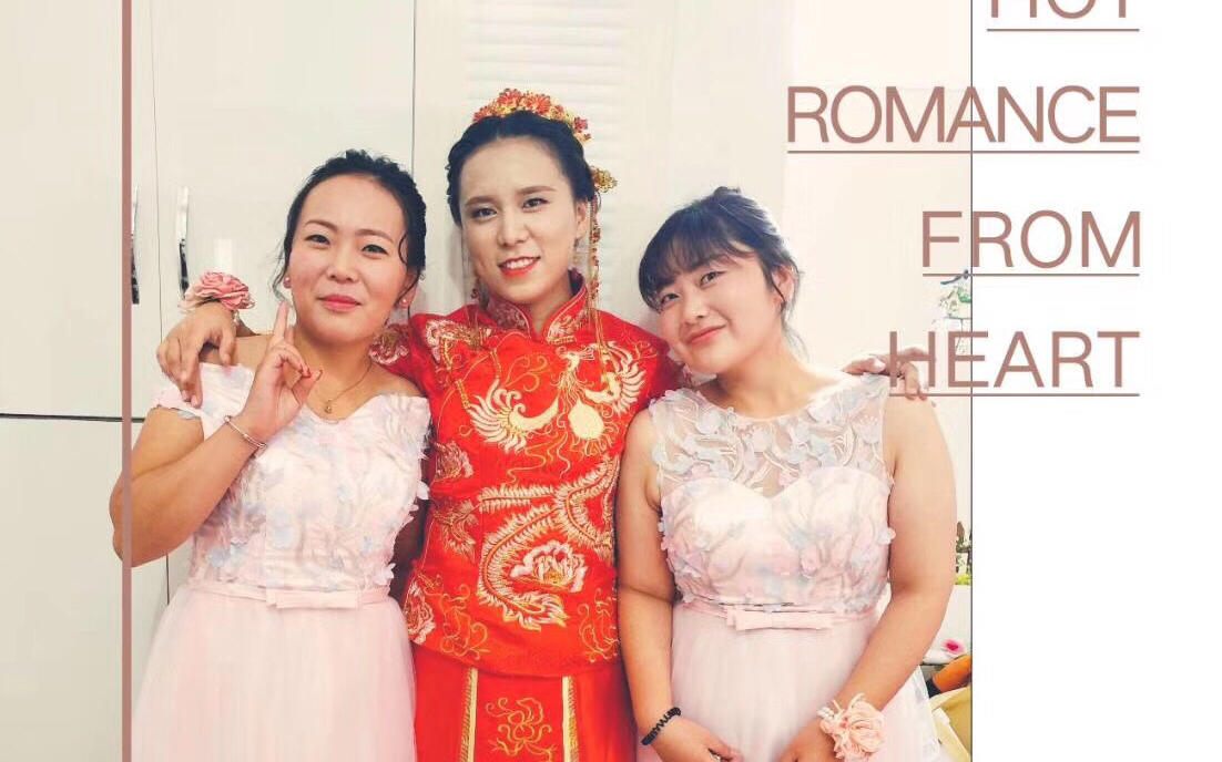 婚礼跟妆秀和篇美美的新娘和伴娘团们