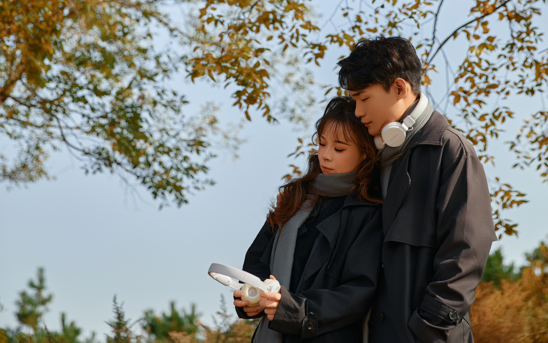 秋天枫叶婚纱照