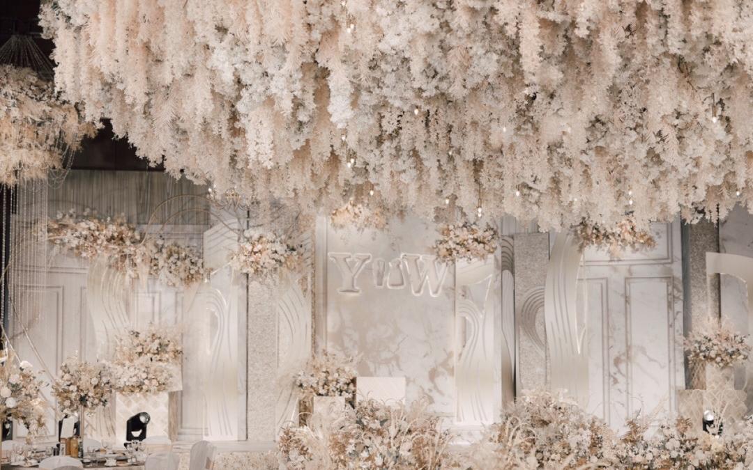 【铂菲婚礼】香槟色系 花艺设计满分 含首席四大