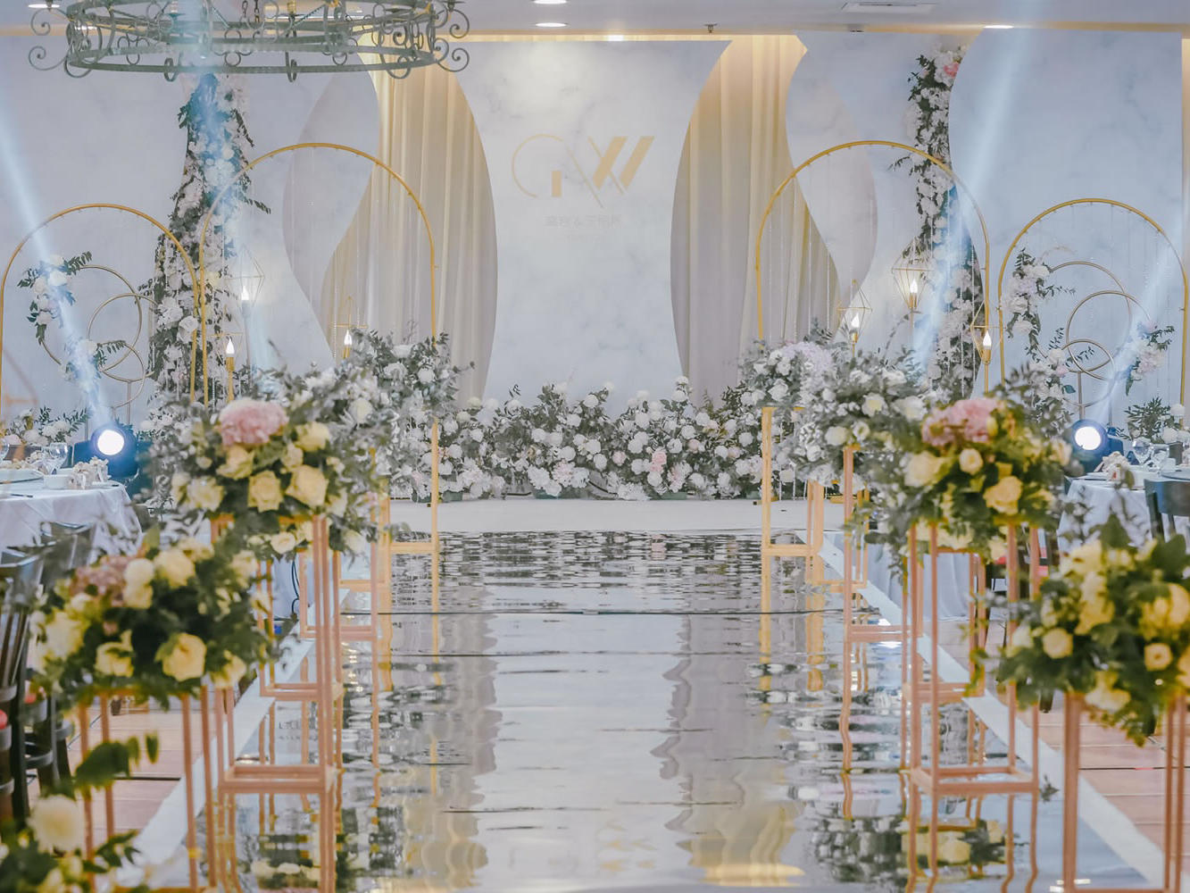 森系大理石简约风小清新主题婚礼