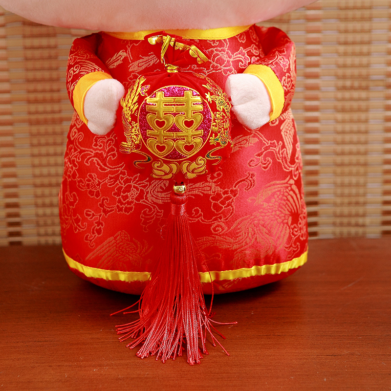 压床娃娃陪嫁娃娃小扁喜婚房布置