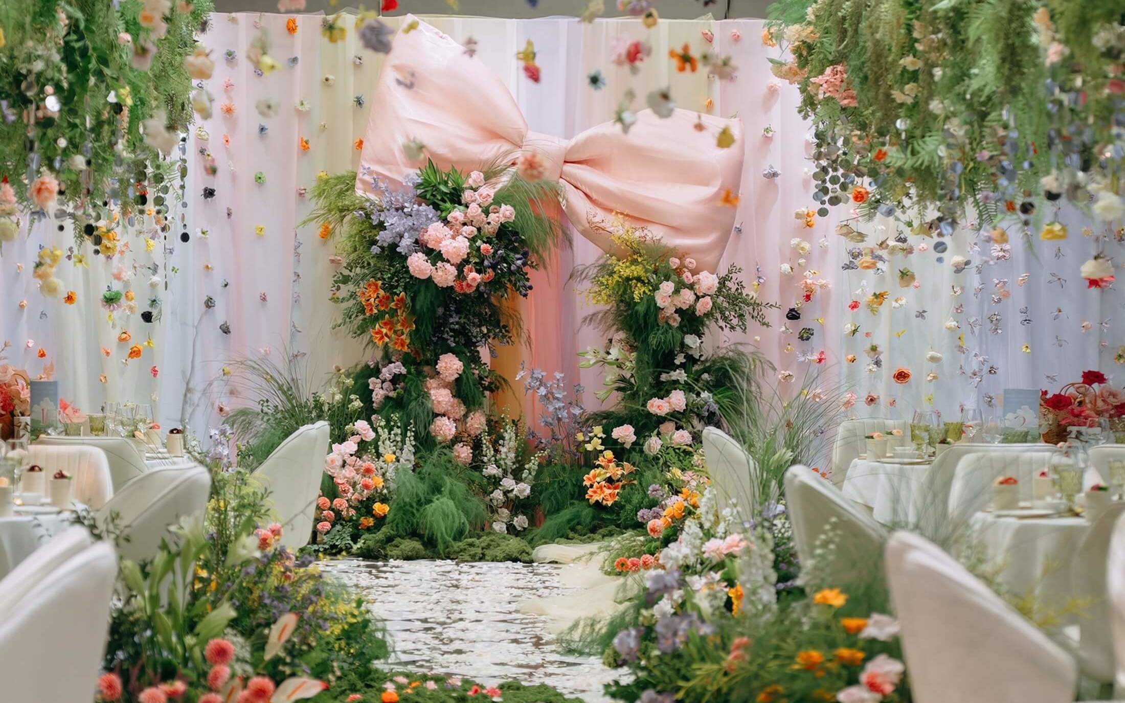 【橙果婚礼】粉白花串婚礼策划