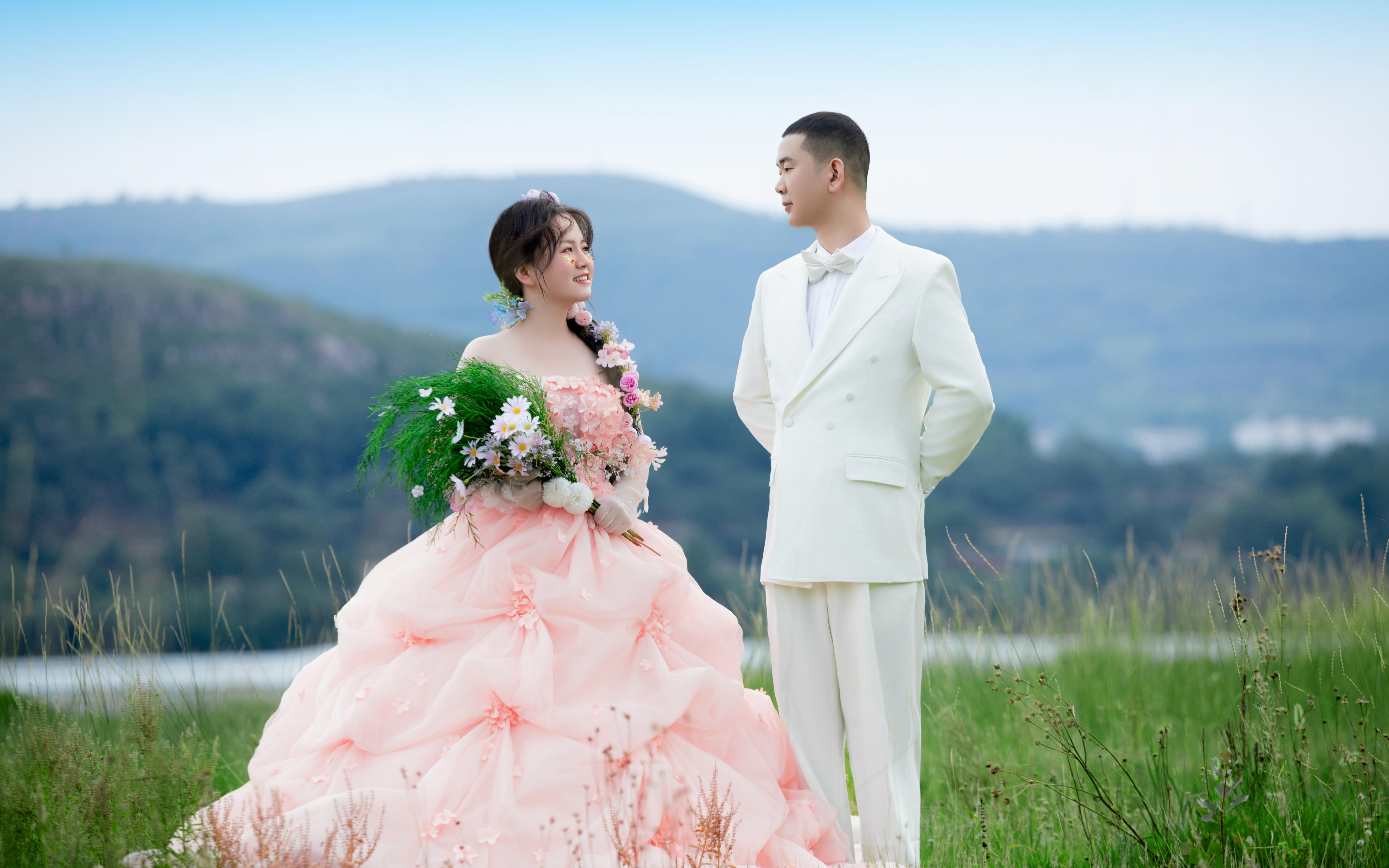 清新到窒息的婚纱照