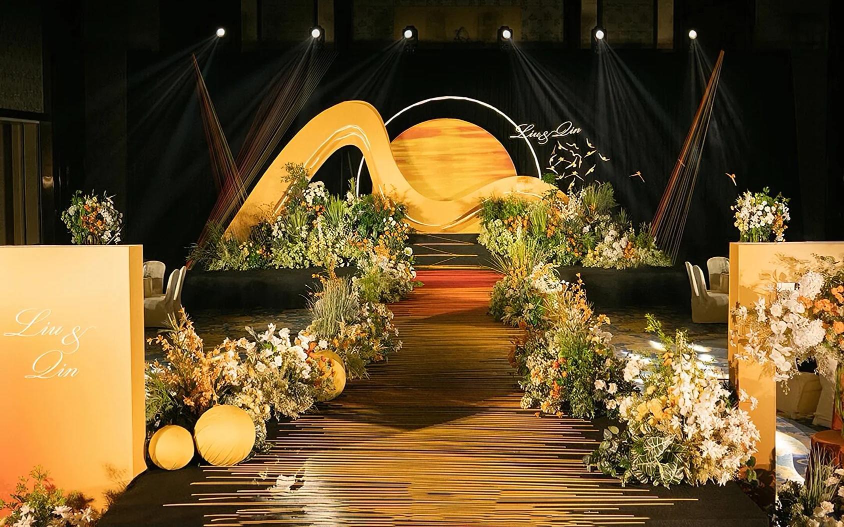 落日橙花艺婚礼