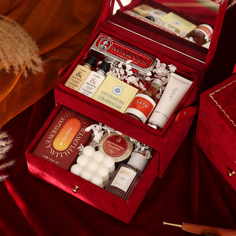 「古典雅致款」十里红妆双层化妆箱高级感伴手礼