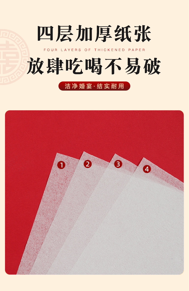 【20包起】纸巾抽纸喜事结婚用品纸张170mm*110mm