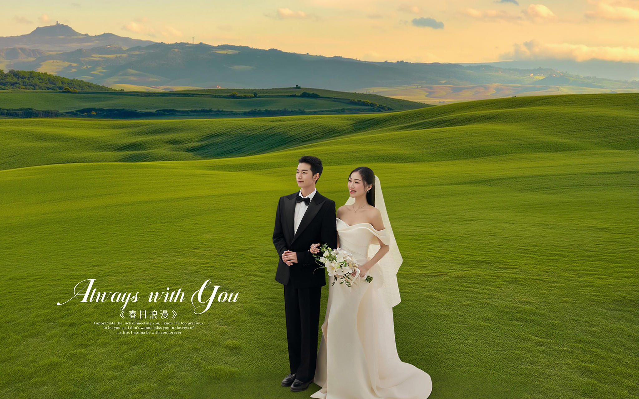 阳光草坪婚纱照，2025必拍，春日浪漫