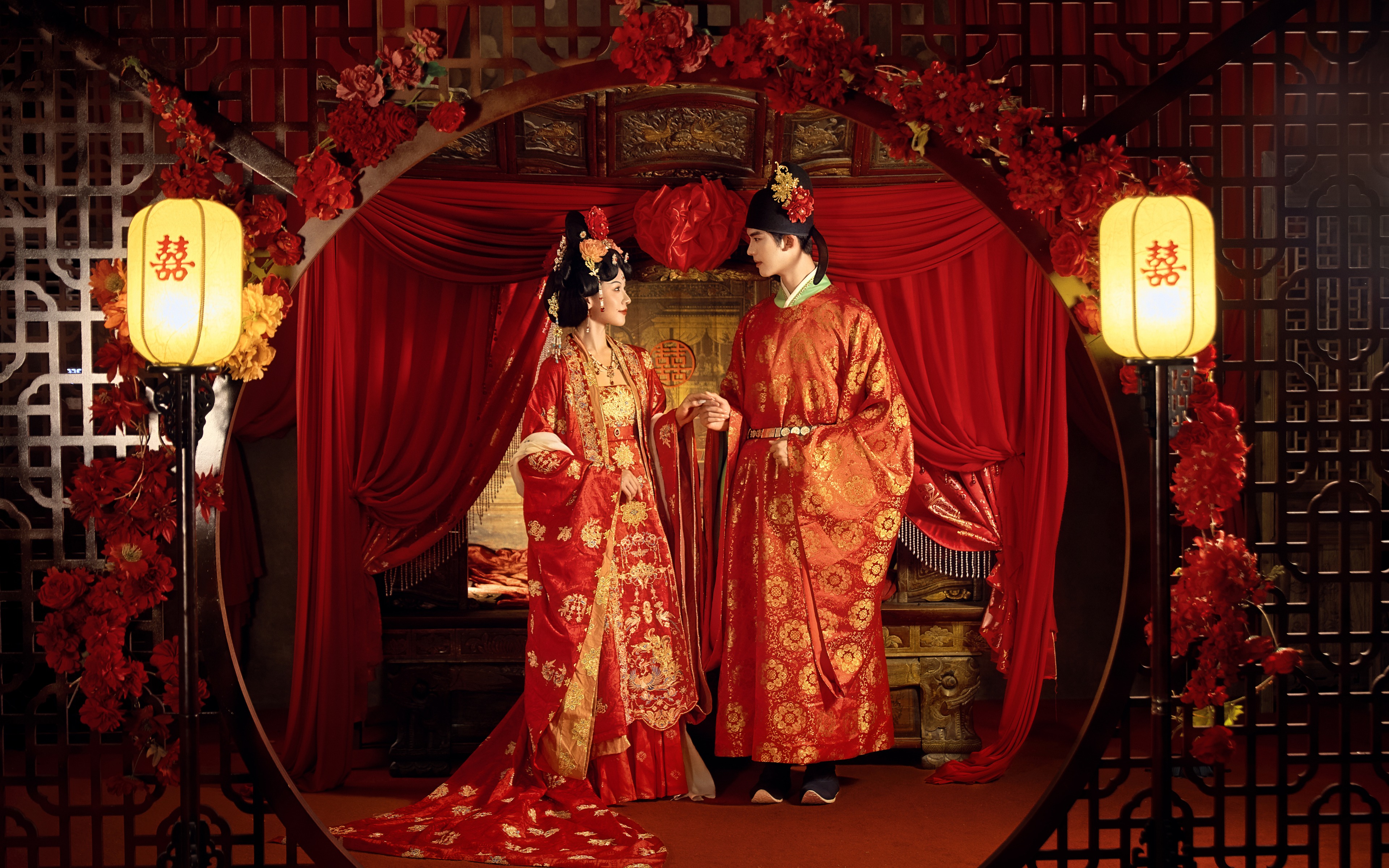 唐制汉服大婚仪式婚纱照