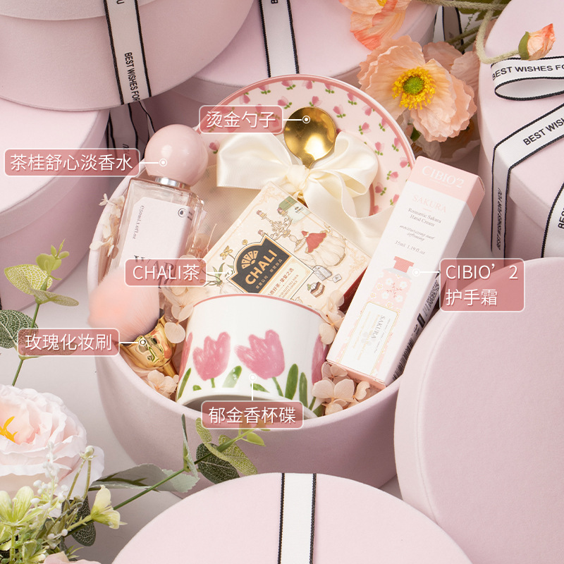 【高品質(zhì)推薦】絲絨浪漫圓桶伴娘伴手禮