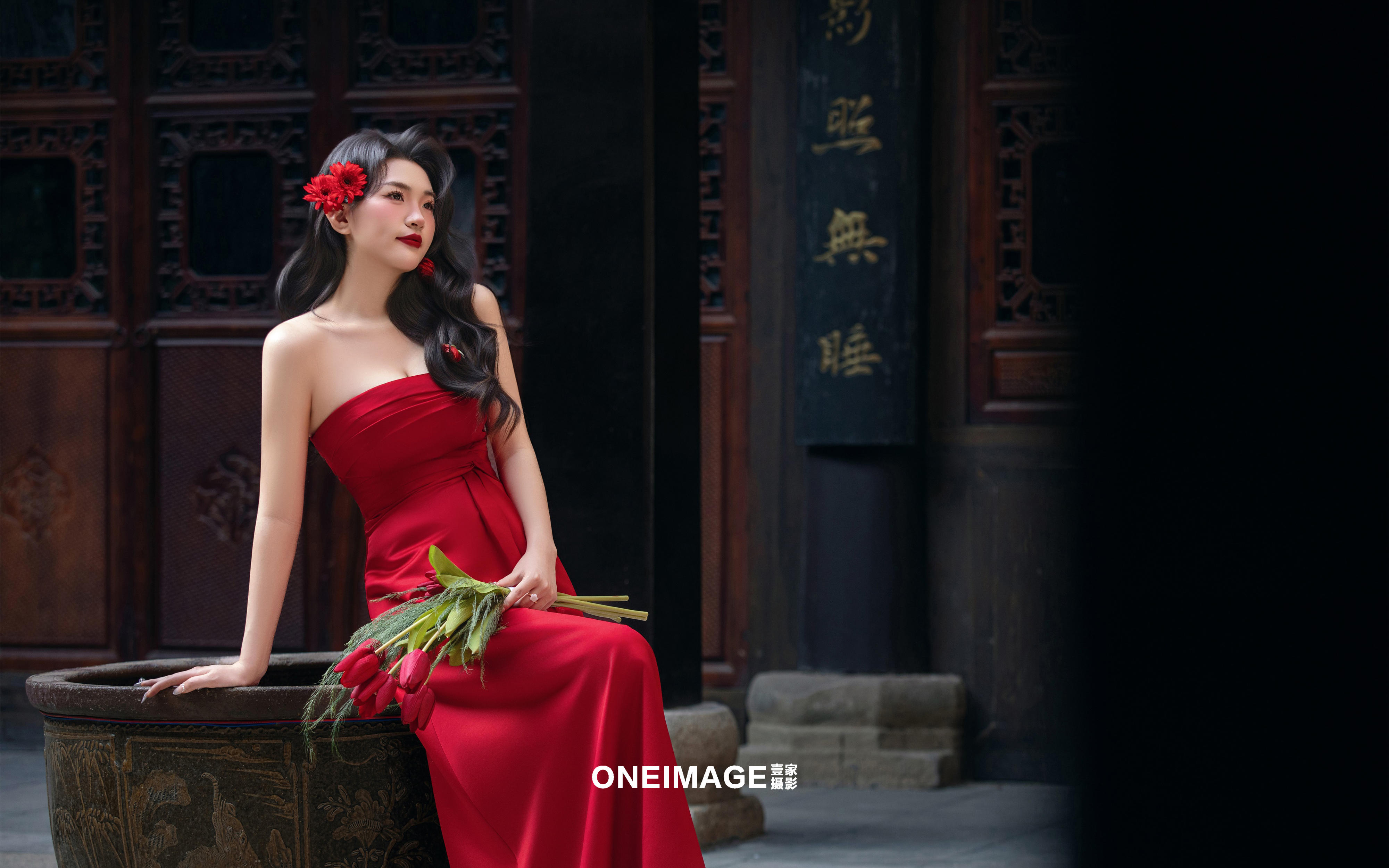 【壹家攝影】紅妝一穿，美成東方畫卷里的佳人~