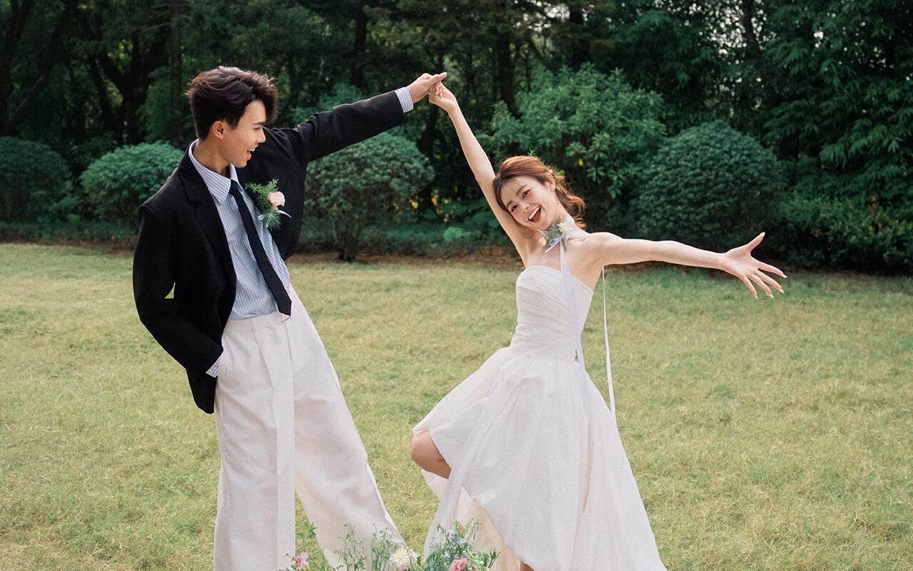 💗心动预警，我的森系草坪婚纱照🍃