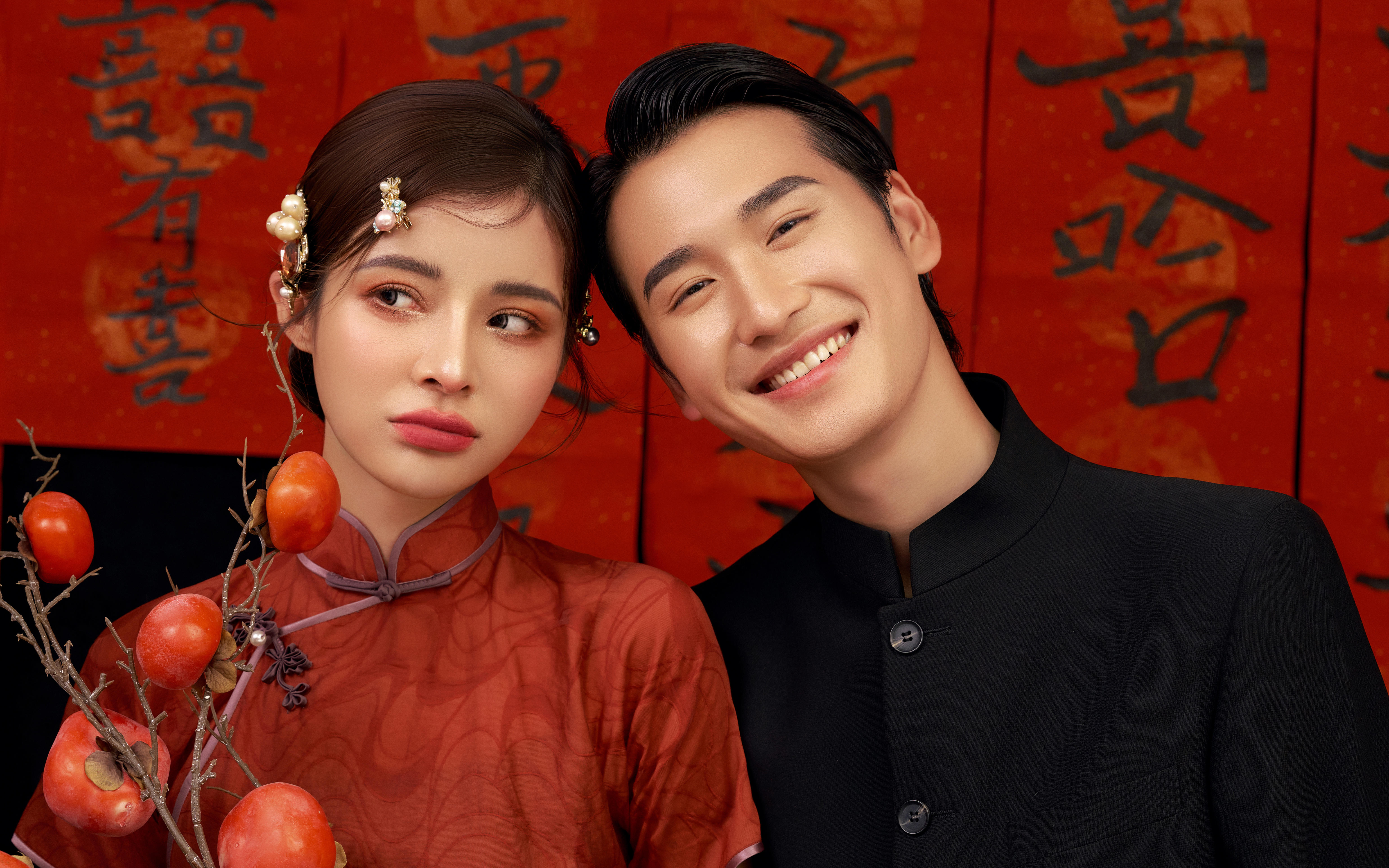 全家都在磕的新中式喜嫁婚纱照 