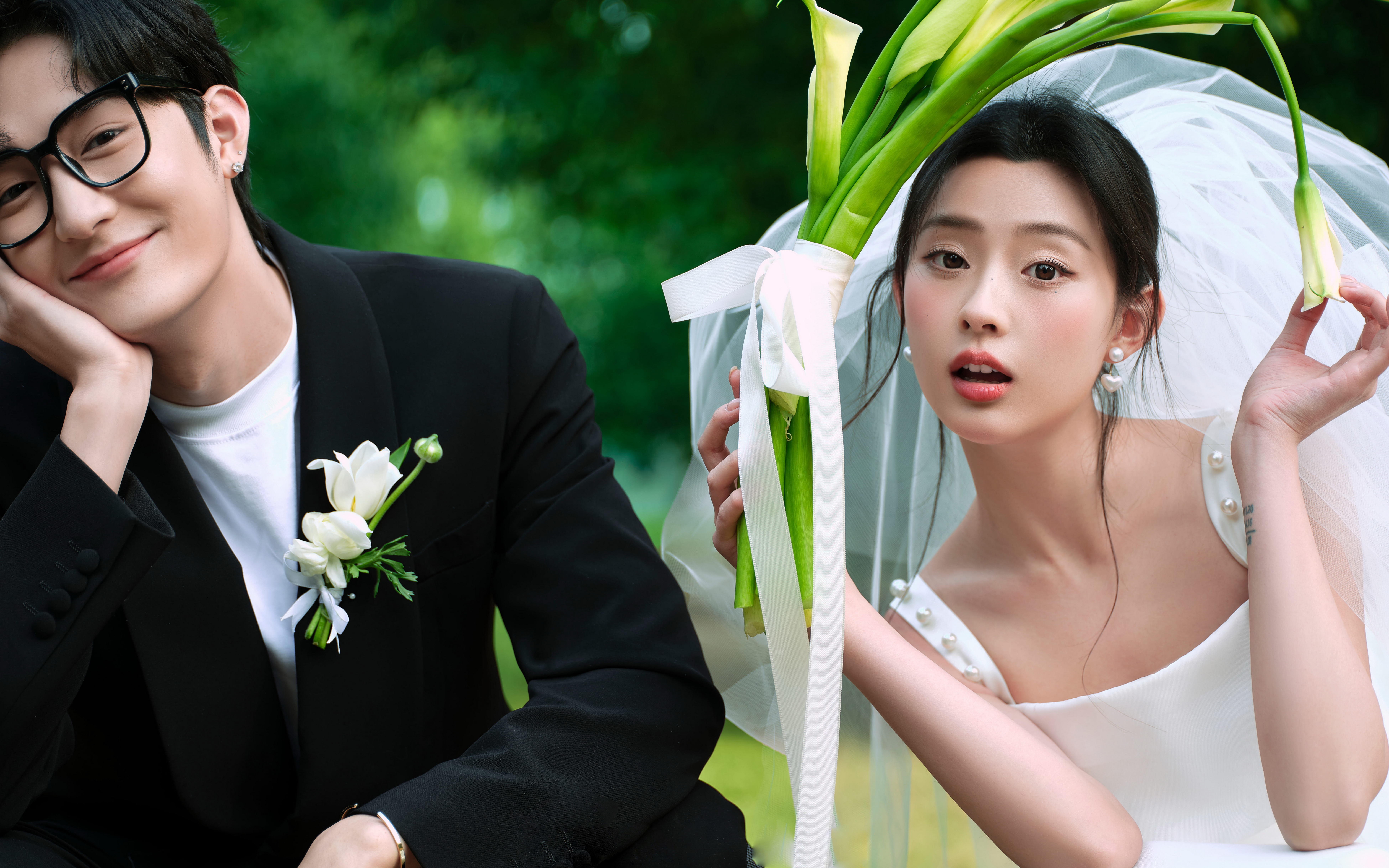 拍一組草坪婚紗照 空氣里都是幸福的