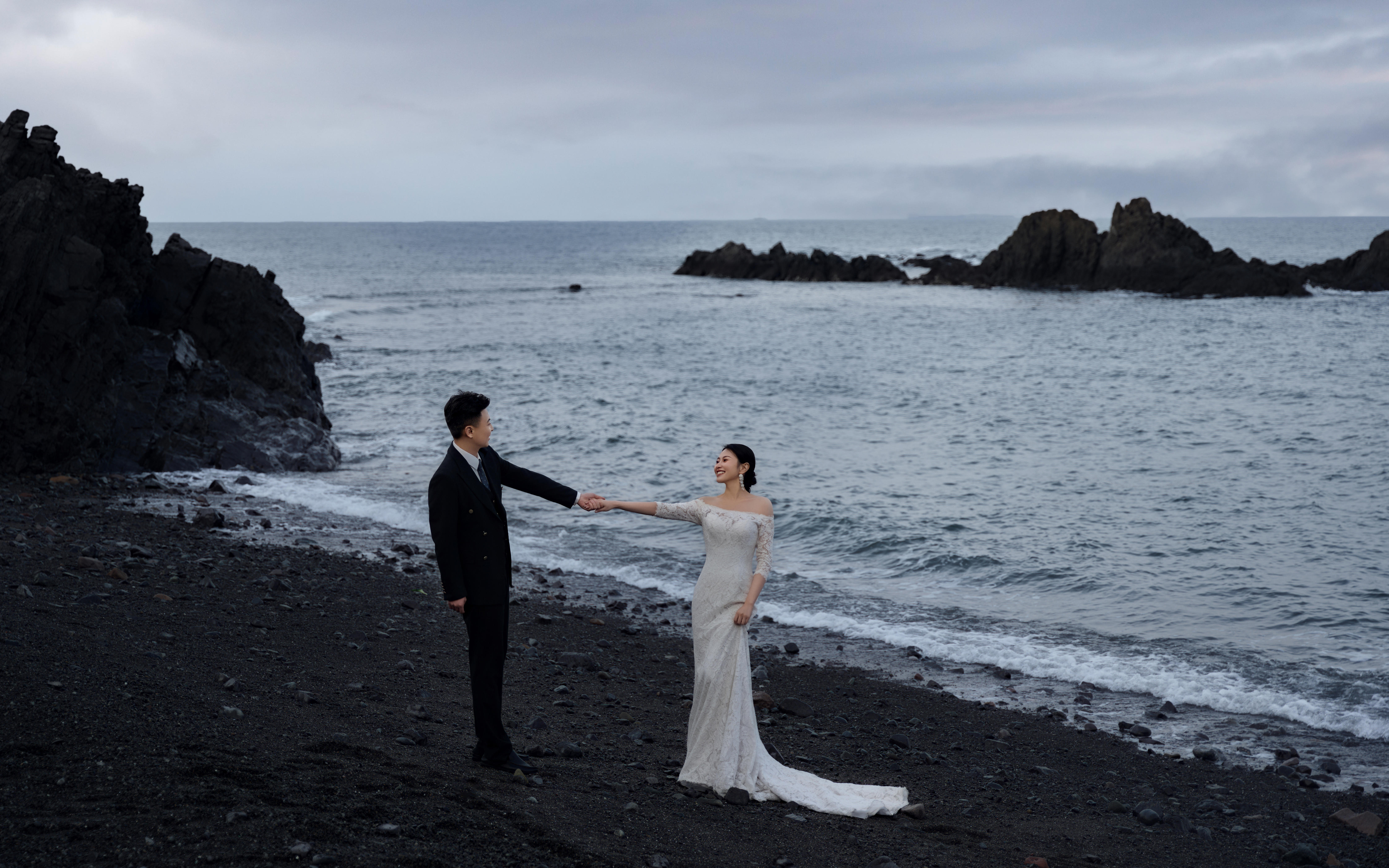 程浩夫妇/黄岛海边
