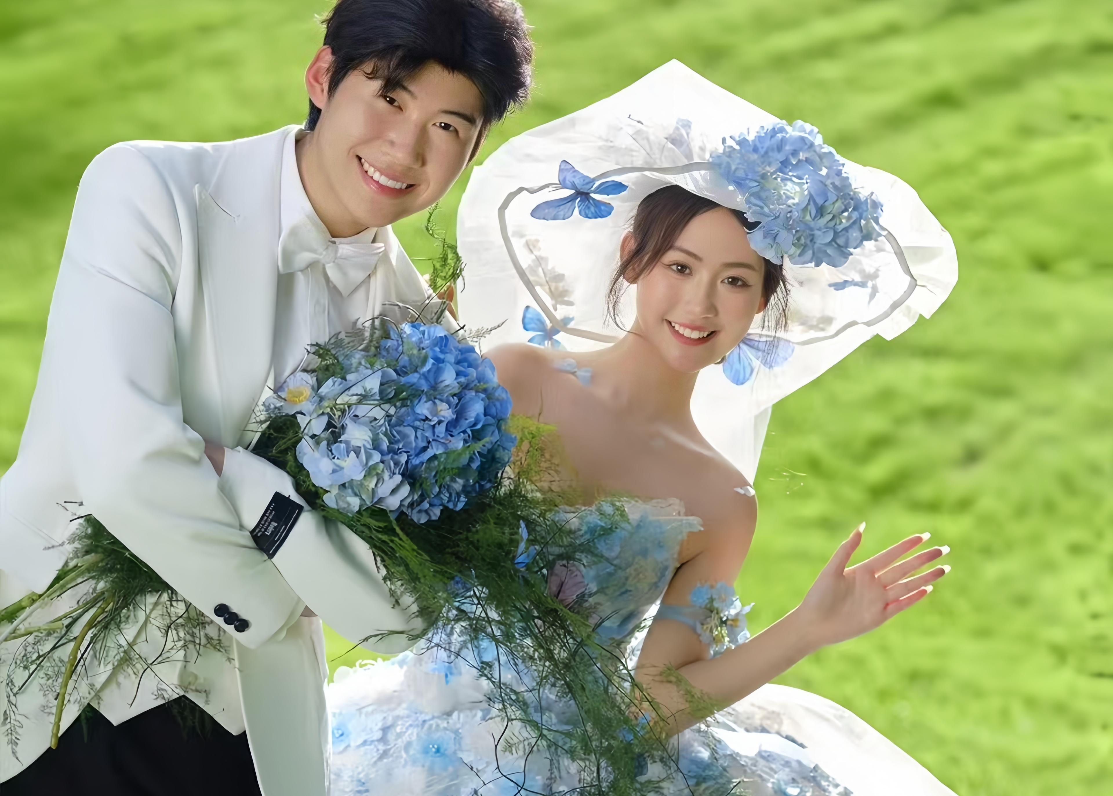 公主请查收💙 蓝色花神婚纱照，超浪漫