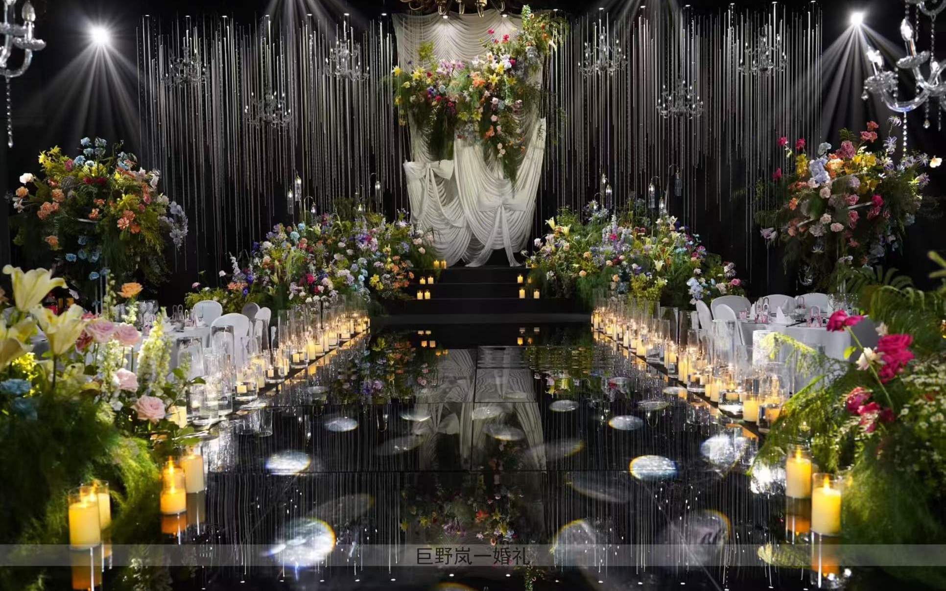 轻森系花园风韩系布幔珠帘婚礼