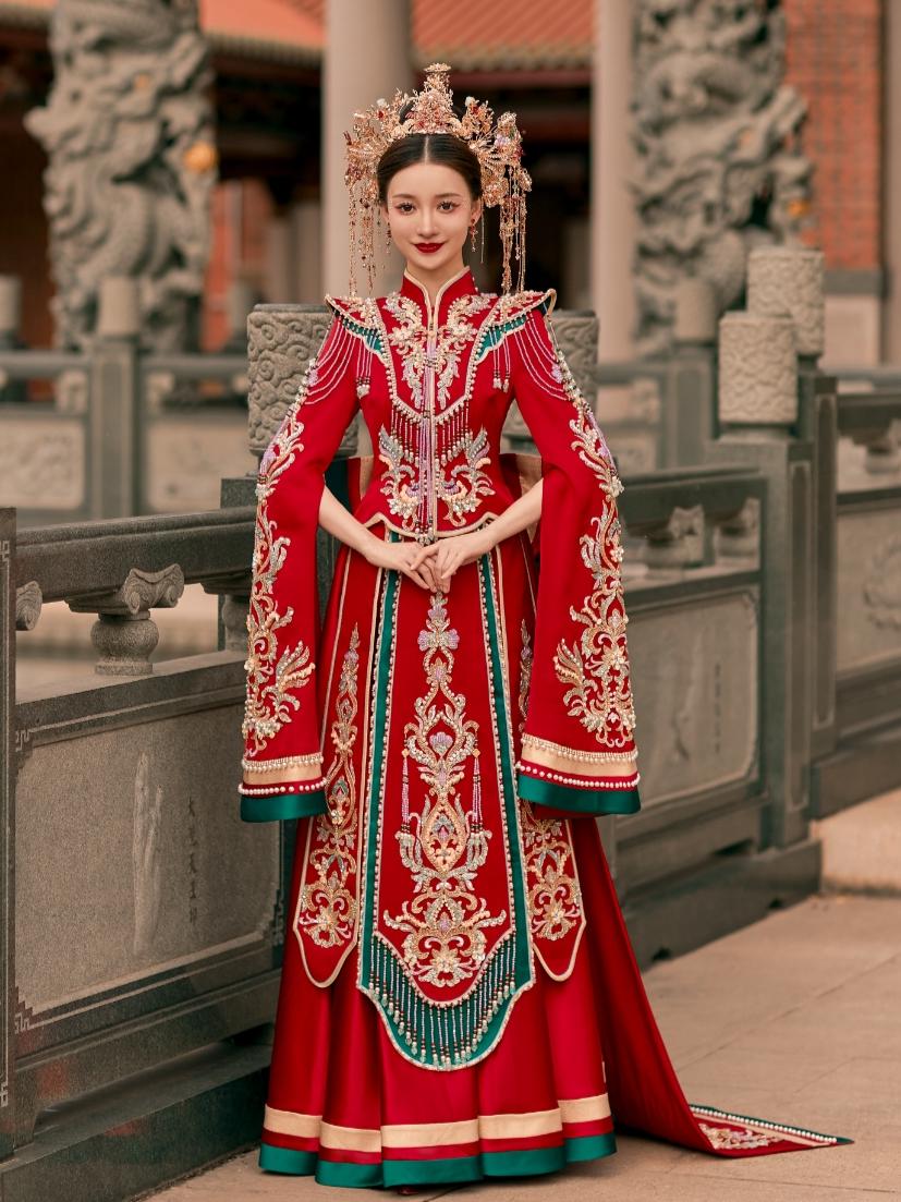 【叁·婚纱】改良秀禾中式婚礼主纱