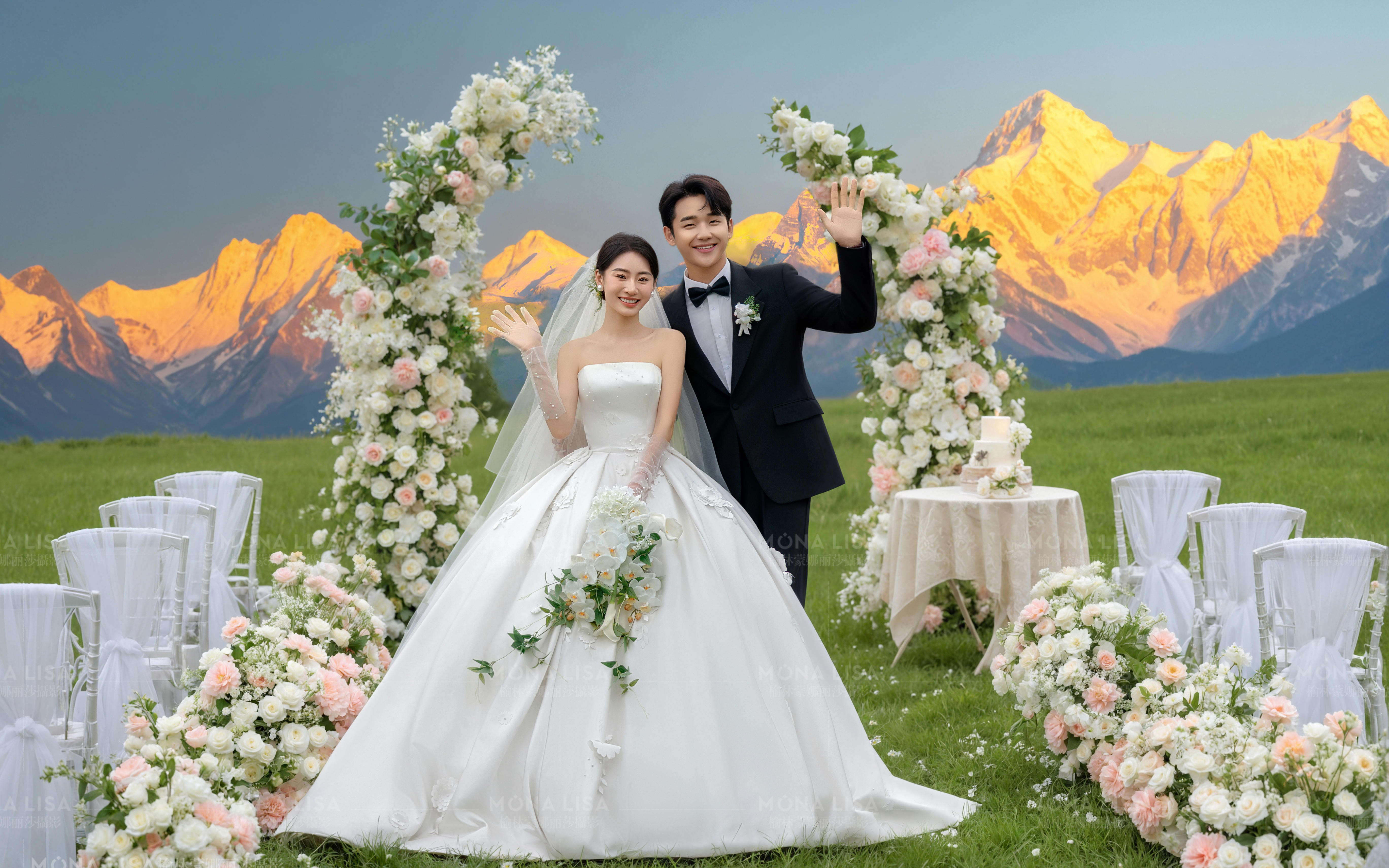 轻奢森系风格婚纱照