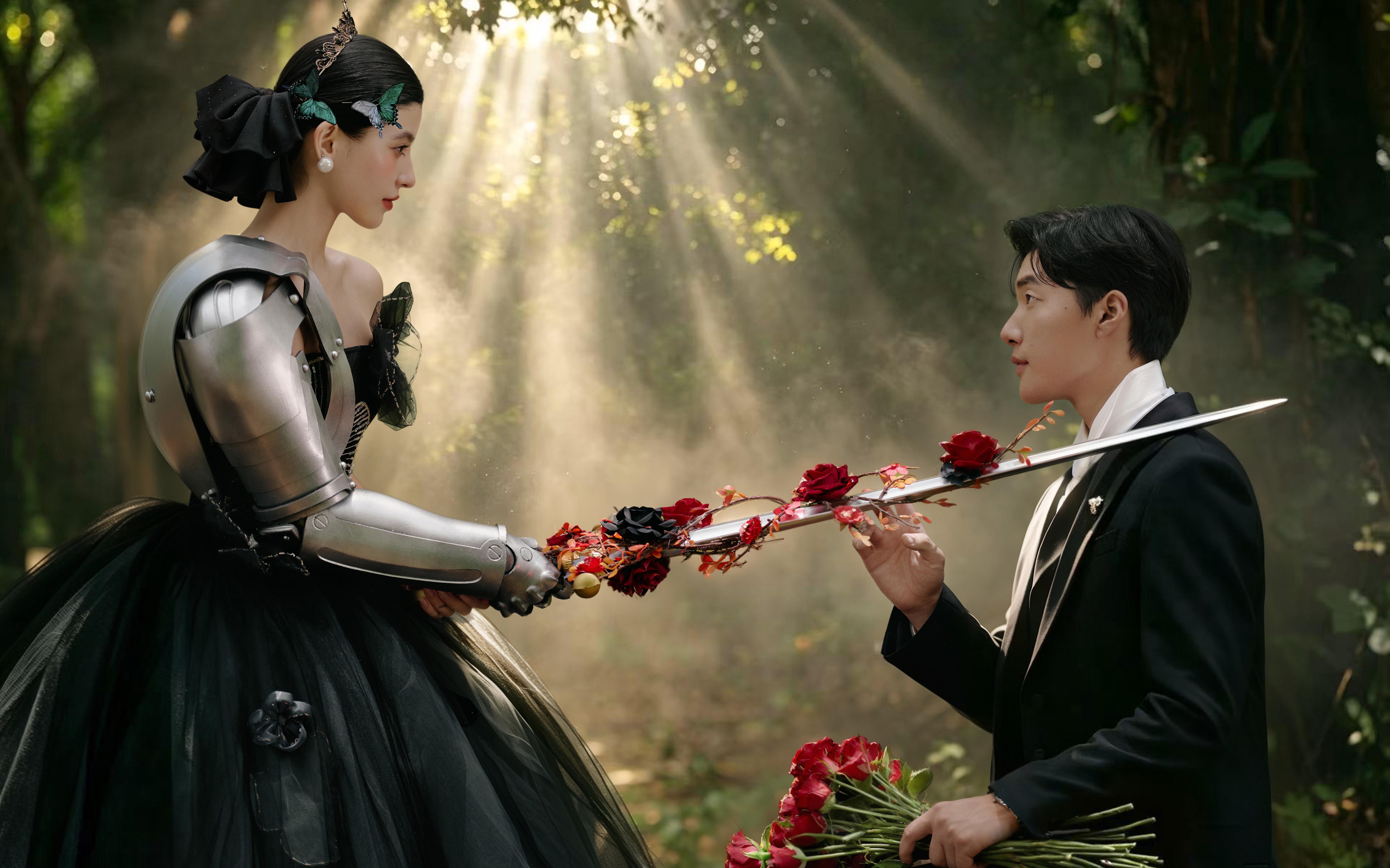 <玫瑰骑士>法式复古森系婚纱照