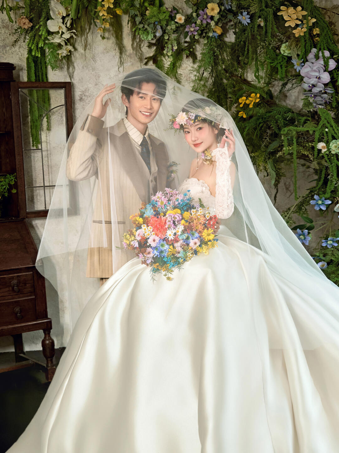 超韩式室内婚纱照  