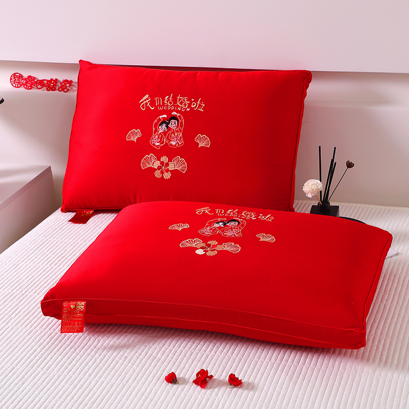 新款大红枕头婚庆枕芯
