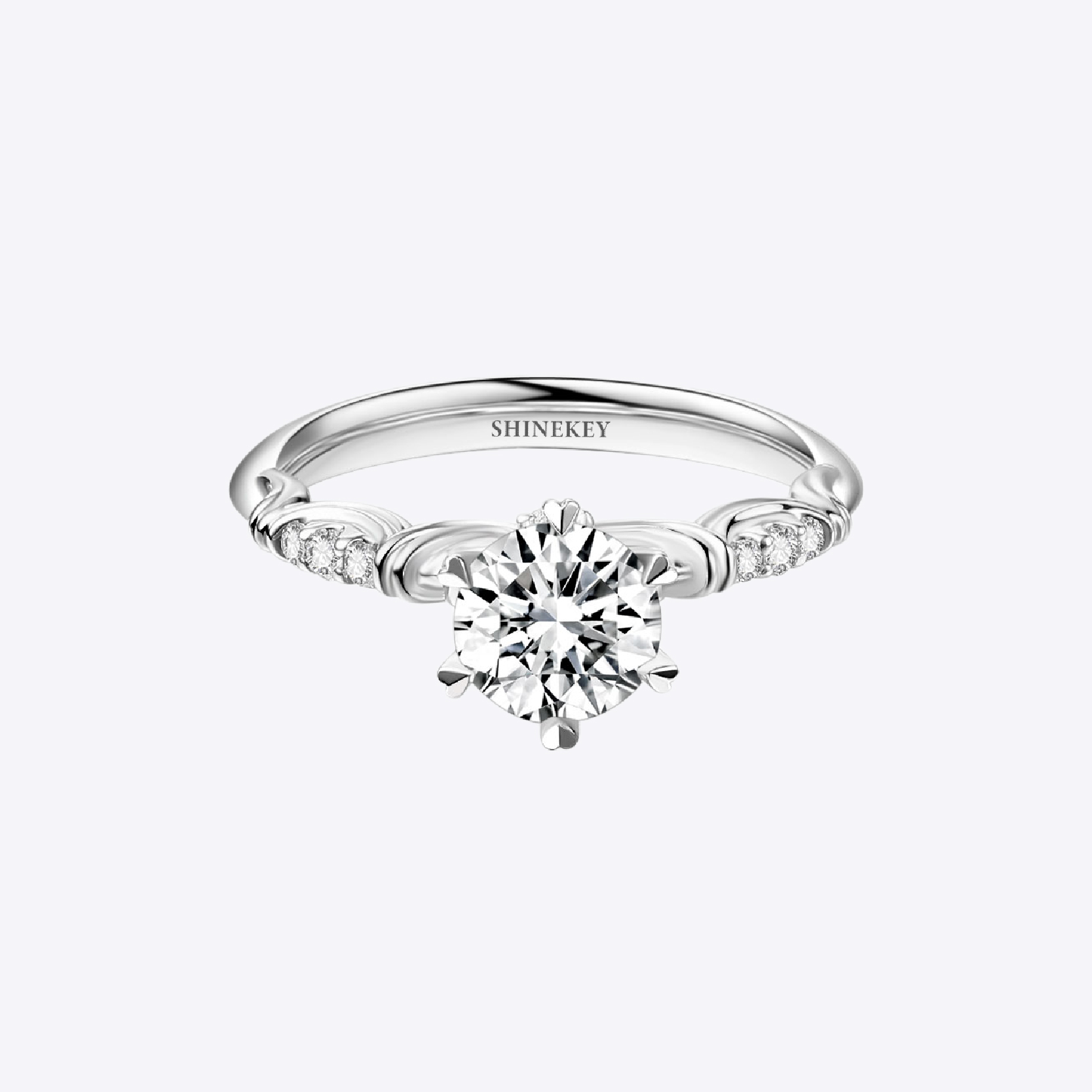 SHINEKEY 光钥 elegance风华 Pt950钻戒 精选D色克拉钻