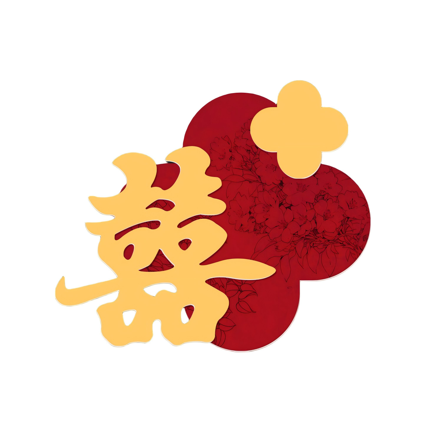 房門喜字貼KT板新中式裝飾