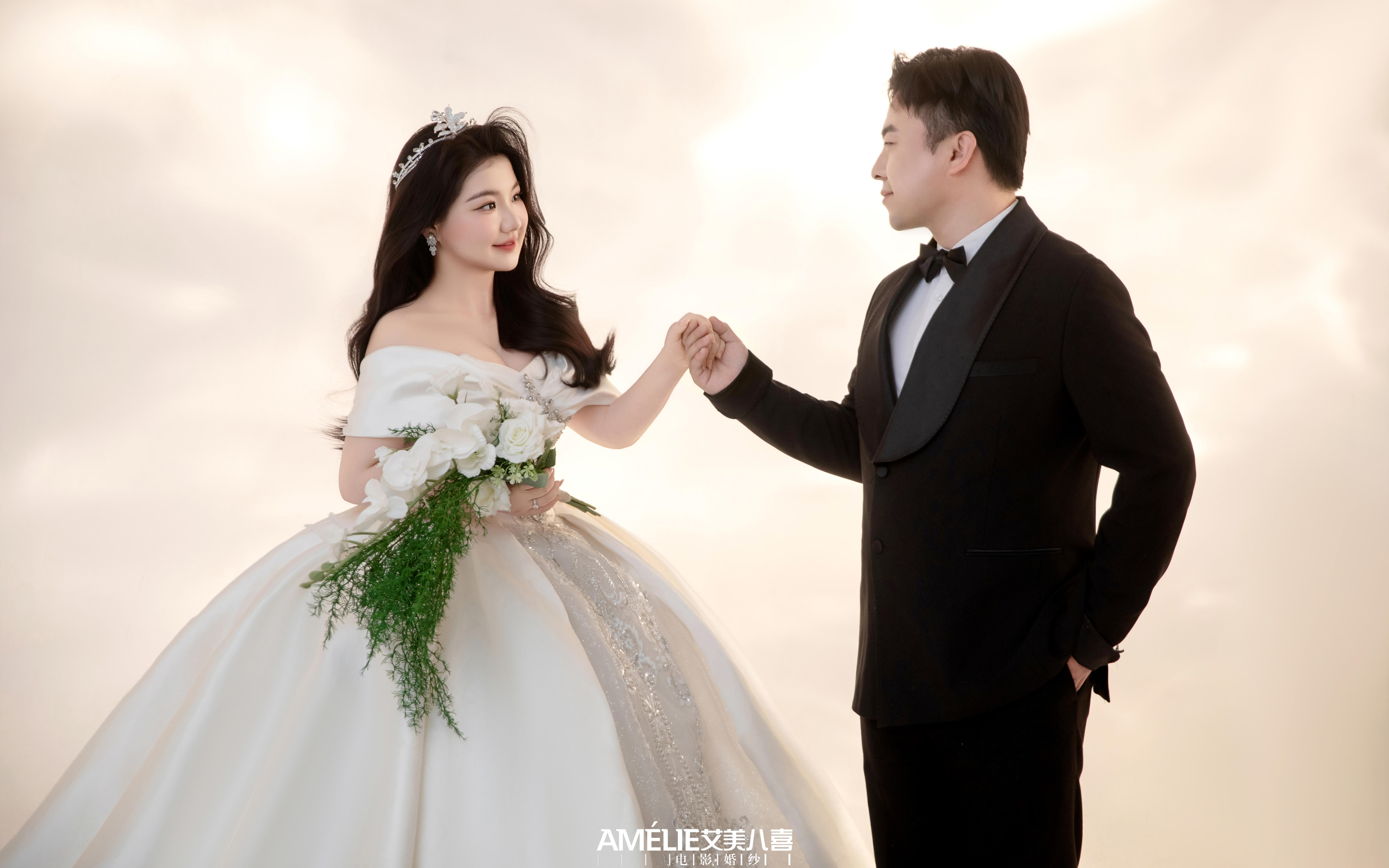 经典韩纱！白裙裹住永恒誓💍✨