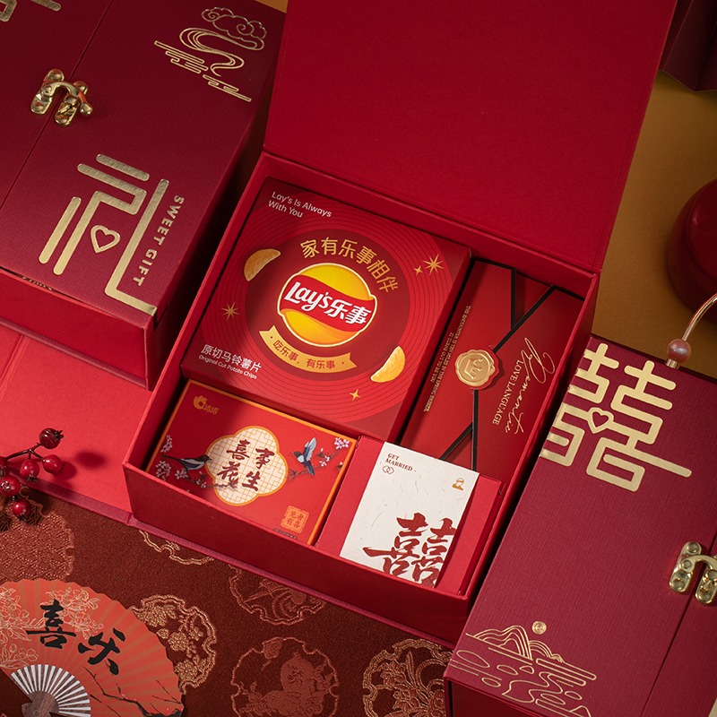 珠玉滿堂圓環(huán)禮盒 結(jié)婚婚禮賓客回禮實用手提禮盒