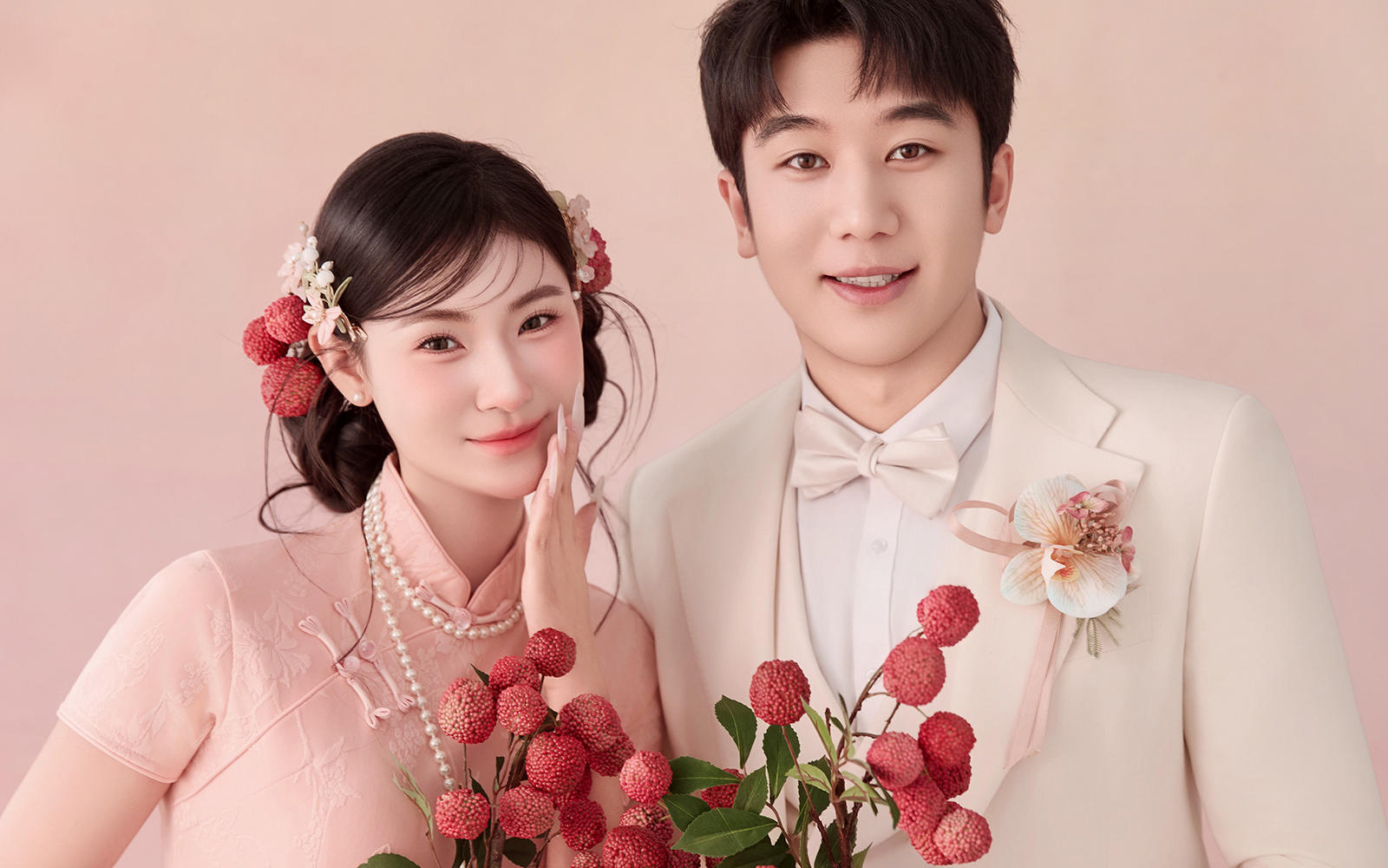 荔枝少女甜度超标啦❤新中式旗袍婚纱照