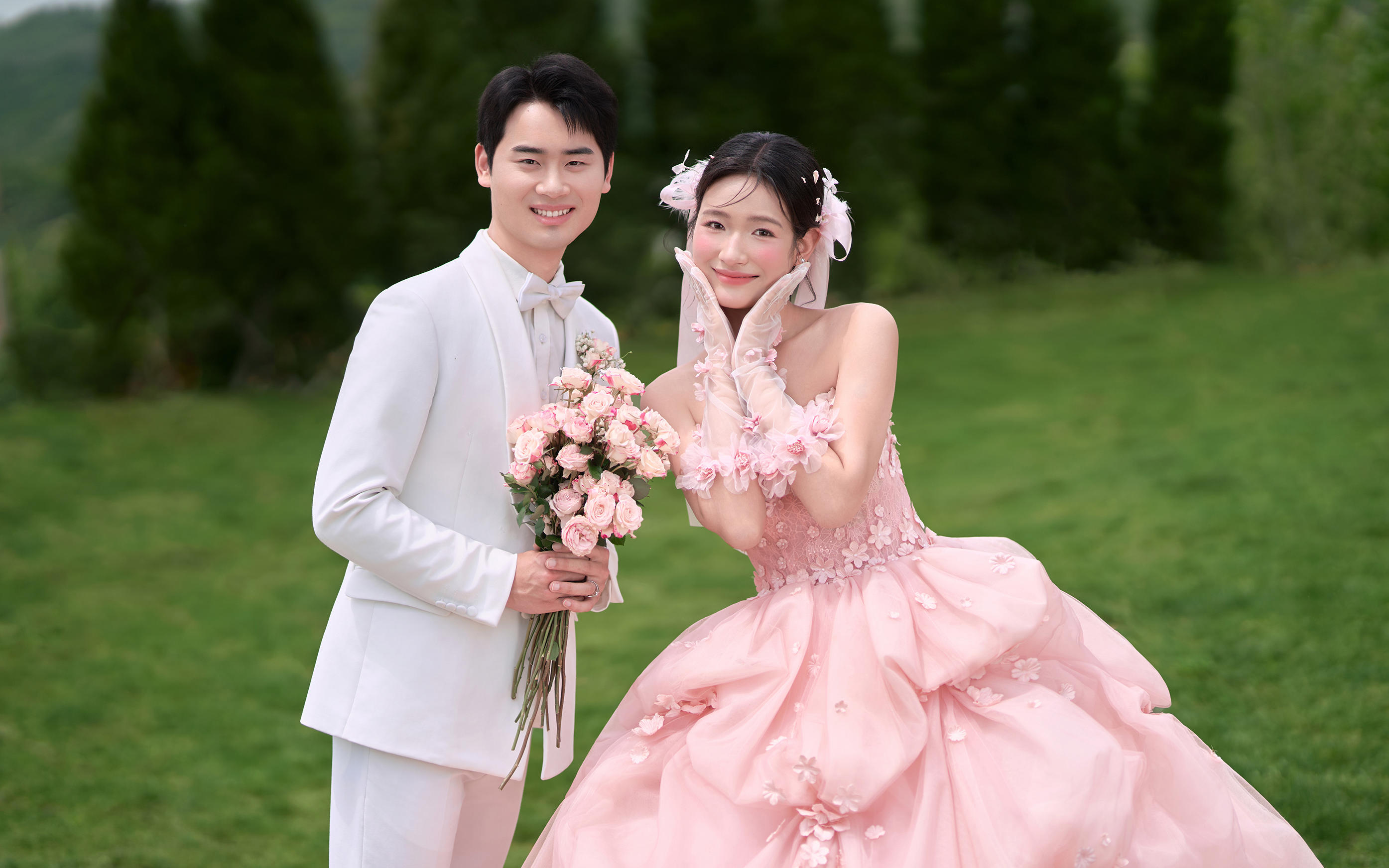 公主请拍💖2025像夏天的樱花气泡水的婚纱照