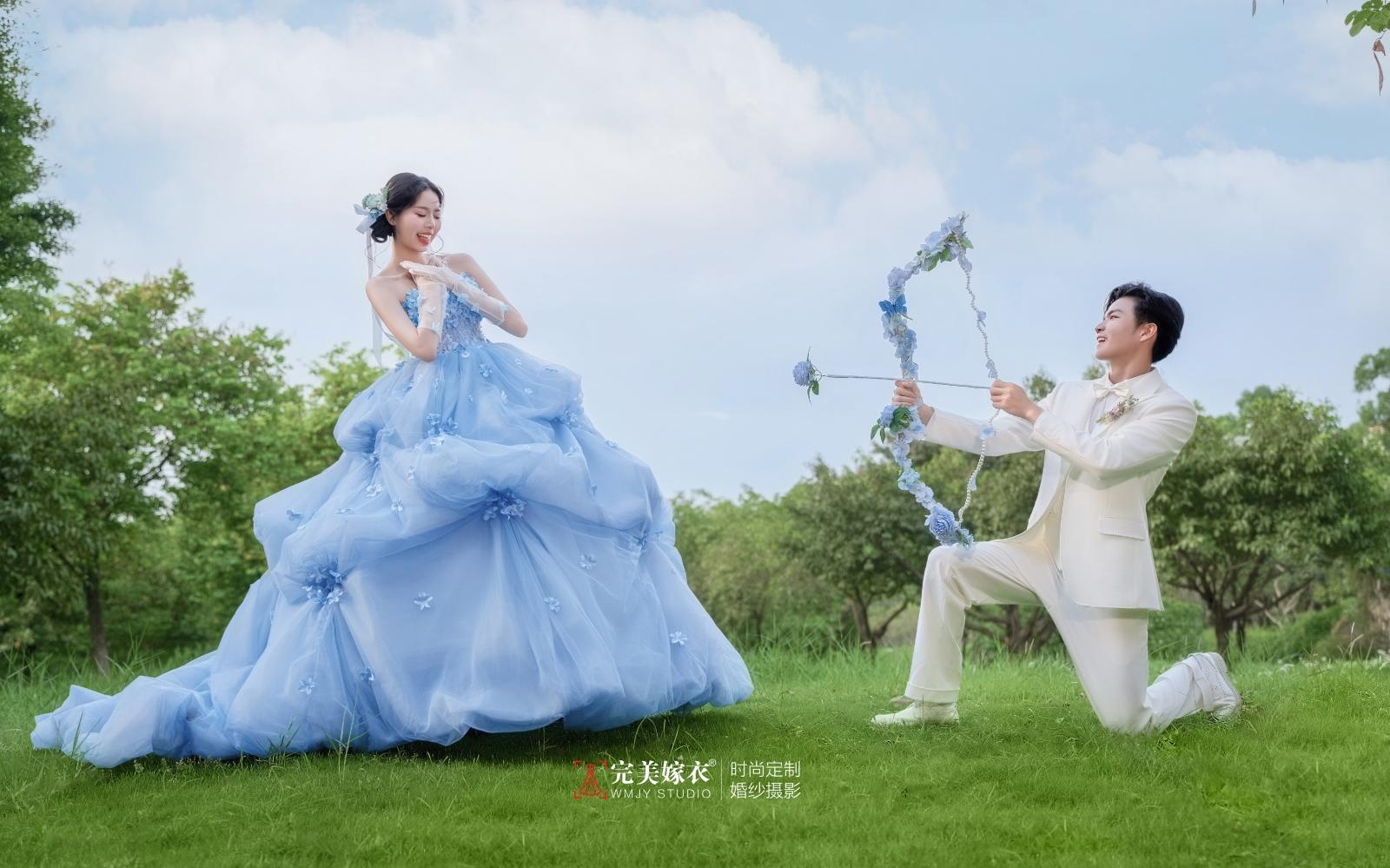 【藍(lán)汐花靈】藍(lán)色花神婚紗照戳中心巴啦??森系婚紗