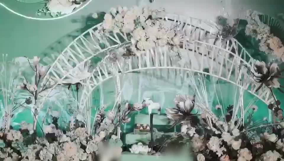 大理白绿色系清新户外婚礼