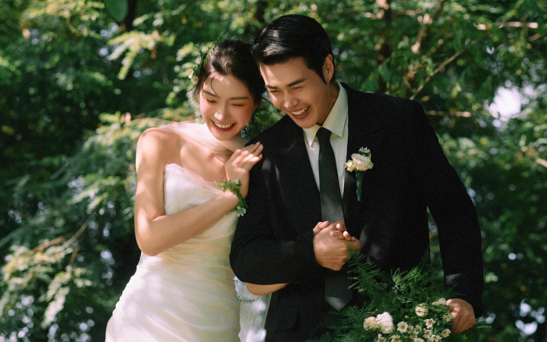 怦然心動的森系婚紗照