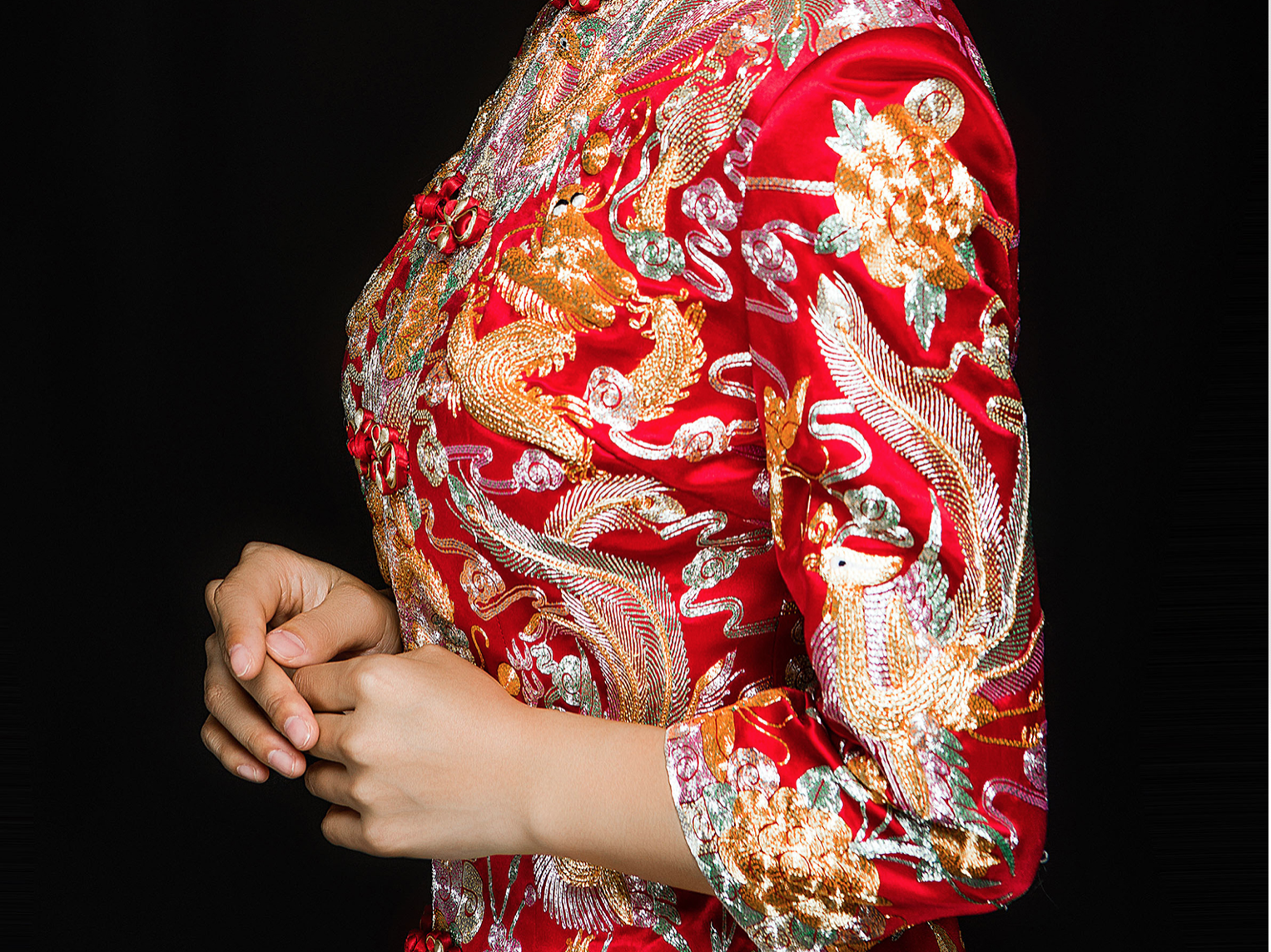 【传承租赁】龙凤呈祥传统中式纯手绣龙凤褂