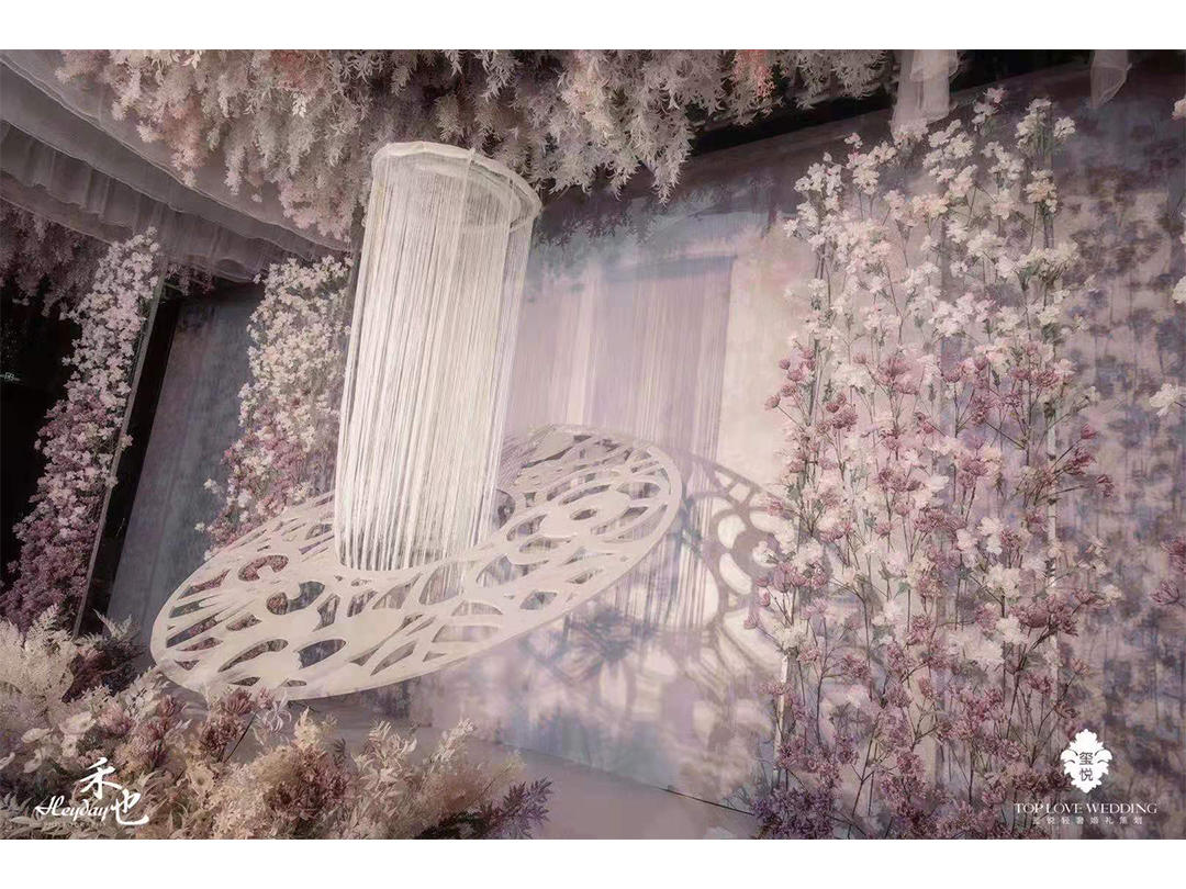 玺悦婚礼  粉色系云端花海设计效果满分